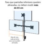 Soporte 3 Monitores escritorio 13 a 27 pulgadas - Imagen 2