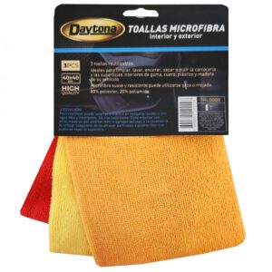 Paños microfibra limpieza 3 unidades 40 x 40 cms