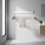 Colgador ropa plegable pared oculto robusto 80 x 40 cms - Imagen 2