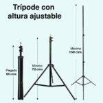 Trípode para proyector altura ajustable hasta 150 cms - Imagen 4