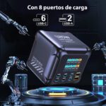 Cargador múltiple USB 8 puertos USB C y USB GaN 420W - Imagen 3