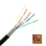 Cable de red 100% cobre cat 6 exterior 100 mts