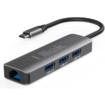 Adaptador USB C a LAN RJ45 Gigabit y 3 USB 3.0