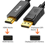 Cable Displayport a HDMI 1.8 mts macho macho - Imagen 2