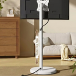 Pedestal TV blanco vertical y horizontal 10 a 42 pulgadas, ARMADO - Imagen 4