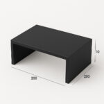 Alzador de Monitor Melamina Negra 30x20x10cm - Imagen 3