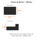 Alzador de Monitor Melamina Blanca 30x20x10cm - Imagen 6
