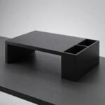 Alzador de Monitor con Organizador Melamina Negra - Imagen 4