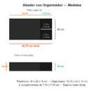 Alzador de Monitor con Organizador Melamina Negra - Imagen 8