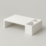Alzador de Monitor con Organizador Melamina Blanca
