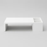 Alzador de Monitor con Organizador Melamina Blanca - Imagen 2