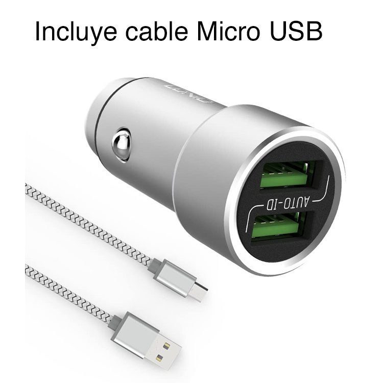 Cargador celular auto 2 USB 3.6A C302 - Imagen 2