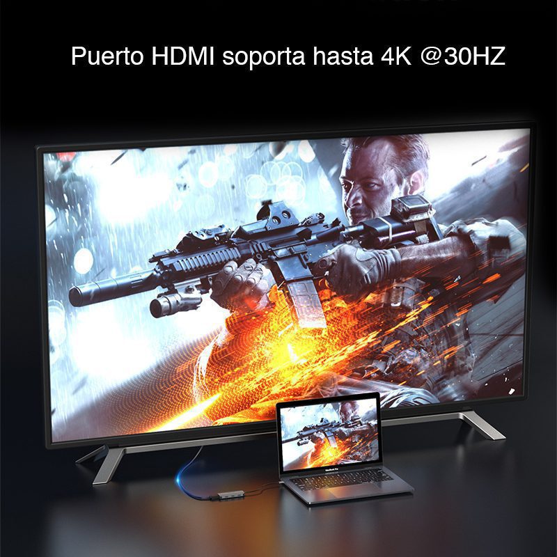Adaptador USB C a HDMI y USB 3.0 Vention - Imagen 5