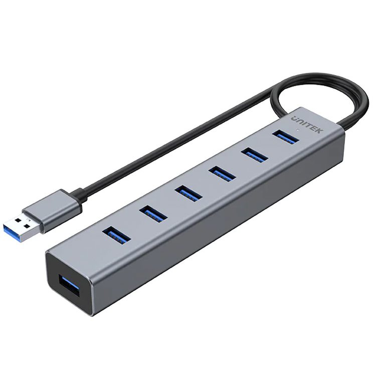 Hub-USB-3.0-duplicador-7-puertos-energizado-Utek Hub USB 3.0 duplicador 7 puertos energizado Unitek - Imagen 1