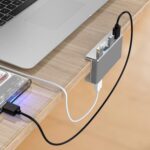 Hub Usb 3.0 Aluminio con prensa plateado - Imagen 6