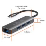 Adaptador USB C Ethernet RJ45 Gigabit y 3 USB 3.0 - Imagen 3