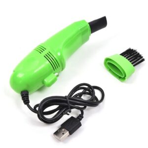 Aspiradora USB para teclado con cepillo y luz