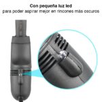 Aspiradora USB para teclado con cepillo y luz - Imagen 6
