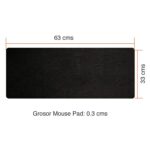 Mouse Pad XL rectangular 63 x 33 cms Negro - Imagen 2