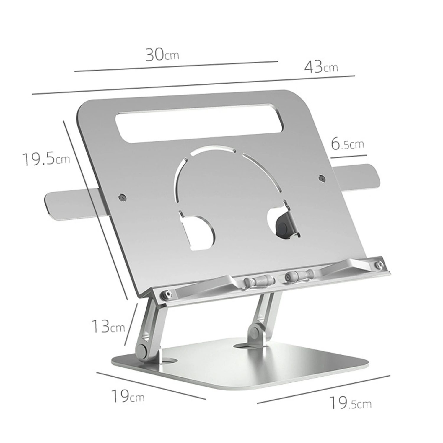 Mesa Notebook soporte libros lectura aluminio - Imagen 3