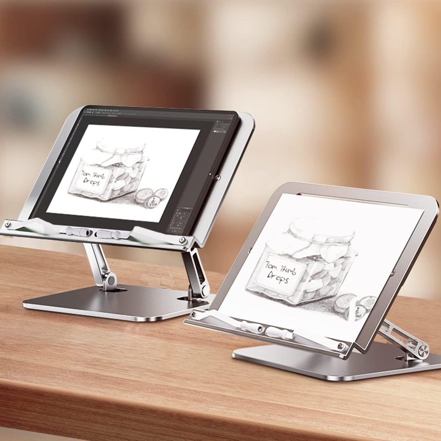 Mesa Notebook soporte libros lectura aluminio - Imagen 7