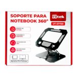 Soporte Notebook Giratorio aluminio negro ajustable 17" - Imagen 5
