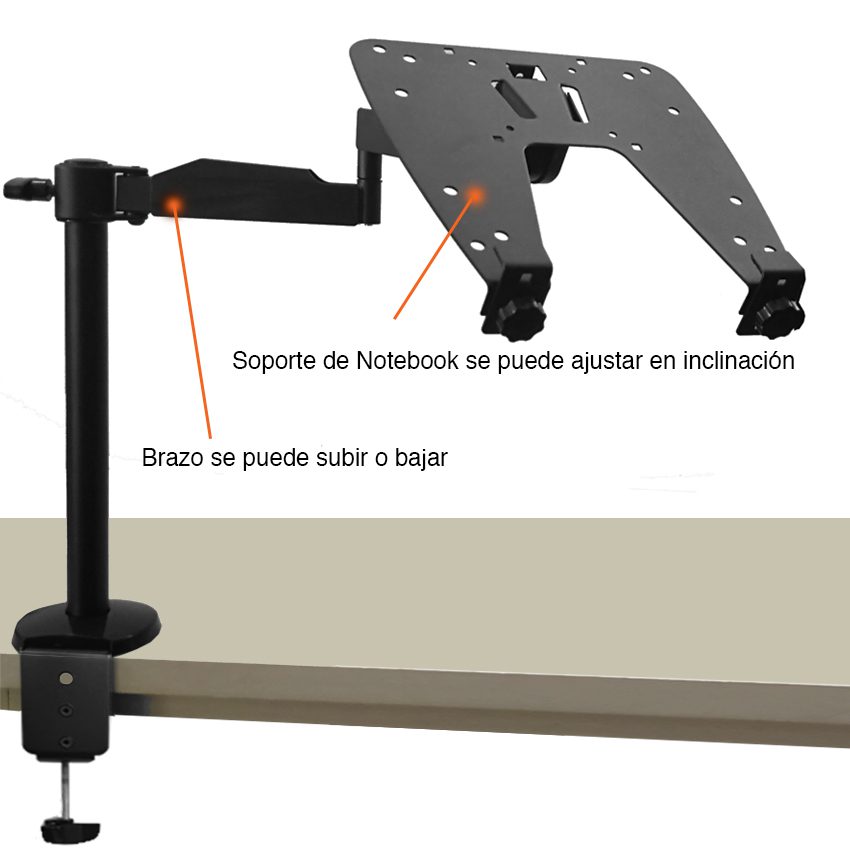 Soporte atril brazo Notebook 15.4" Escritorio B51 - Imagen 2