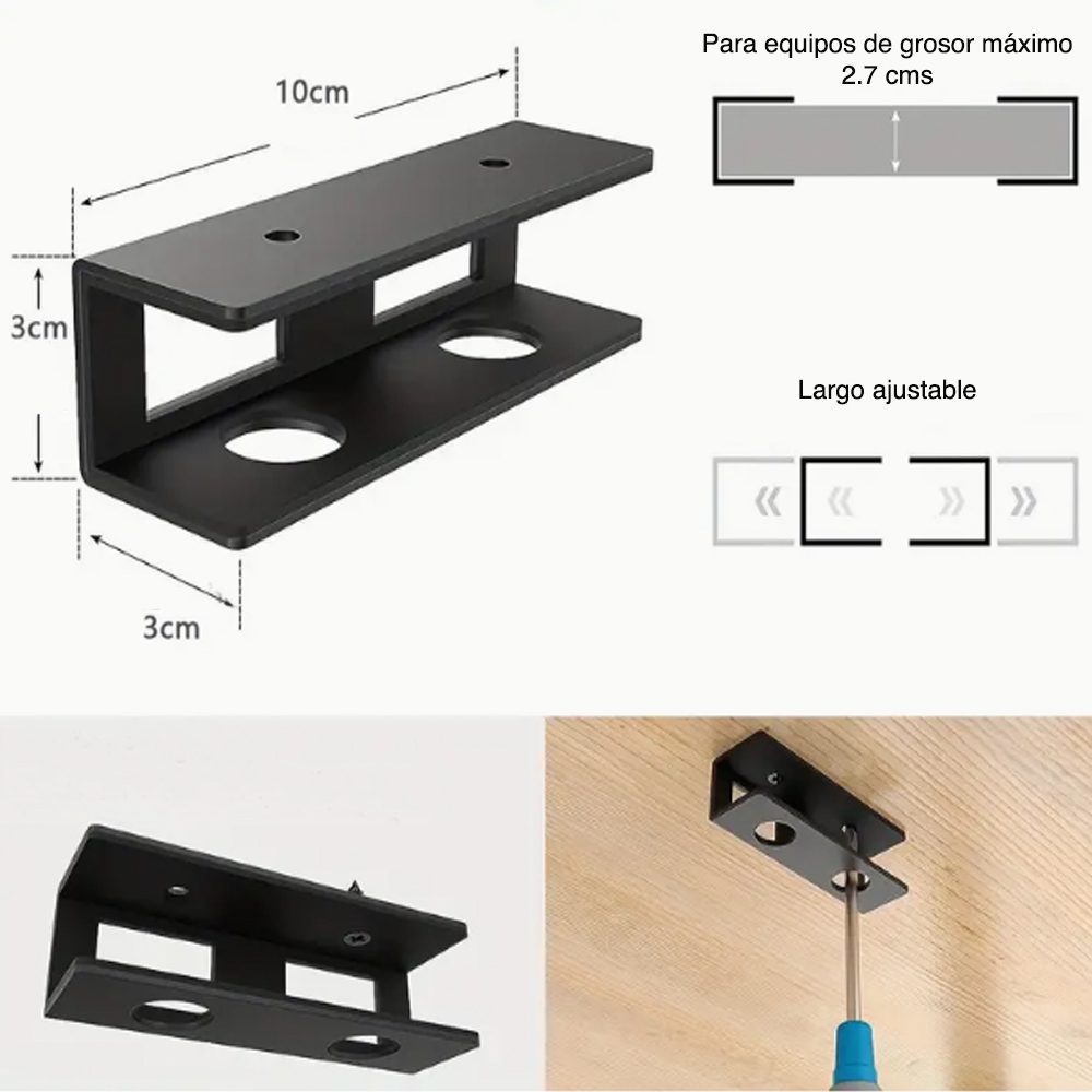 Soporte Notebook Macbook Bajo escritorio oculto - Imagen 3