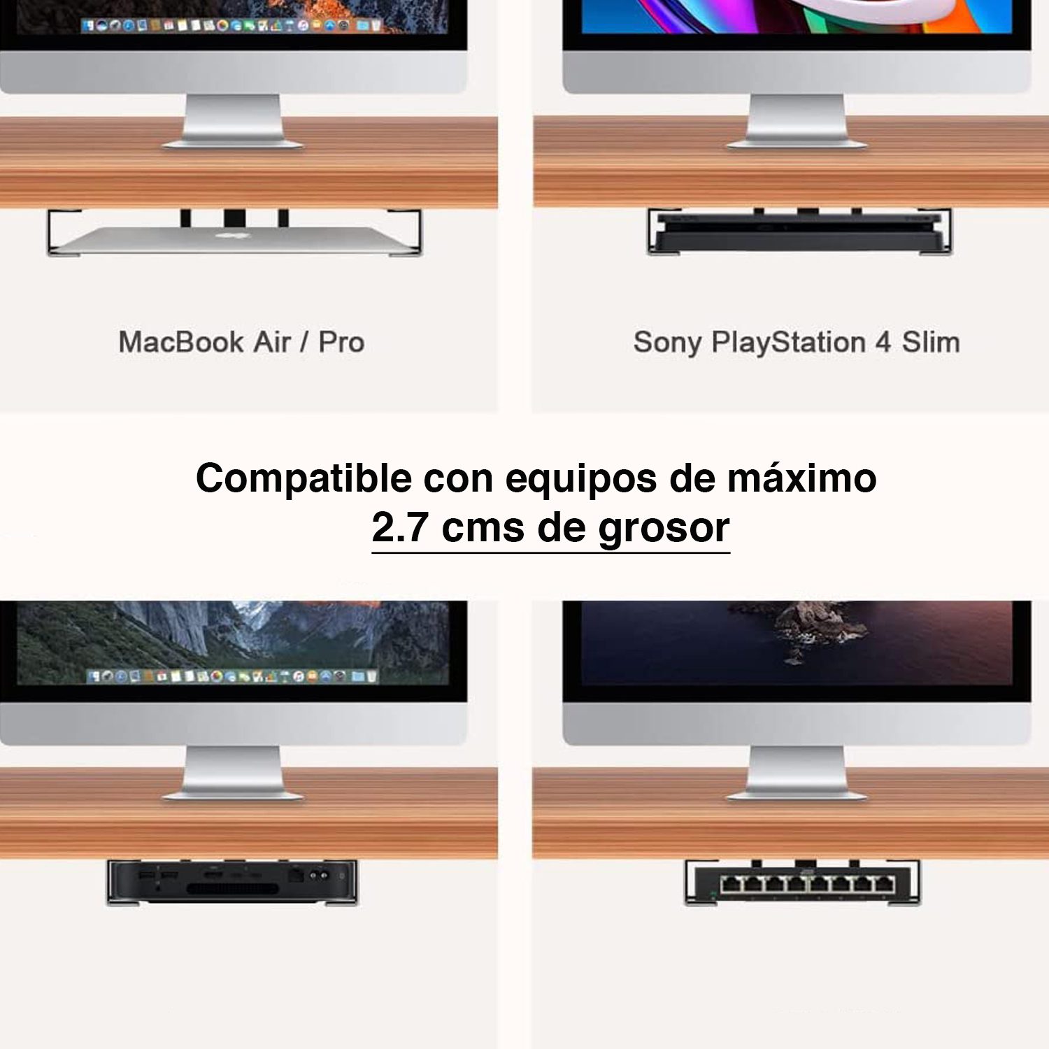 Soporte Notebook Macbook Bajo escritorio oculto - Imagen 4