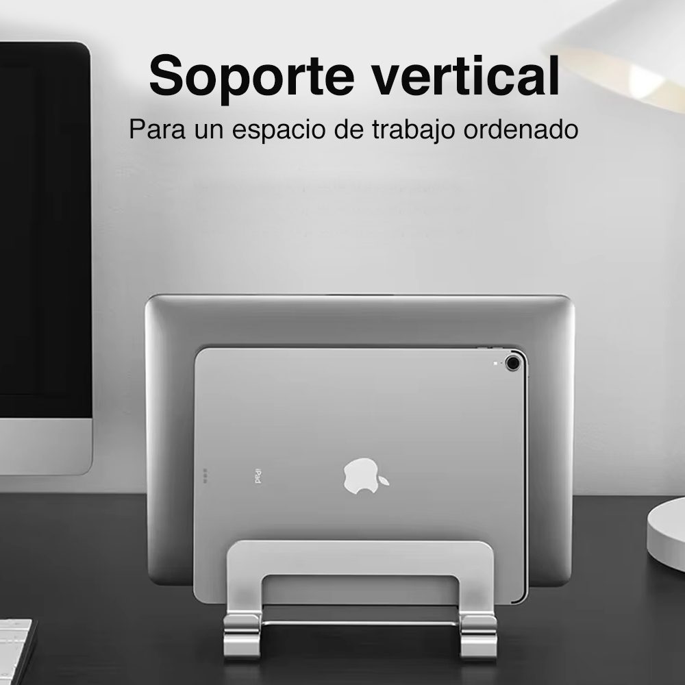 Soporte vertical Notebook Macbook aluminio escritorio - Imagen 4