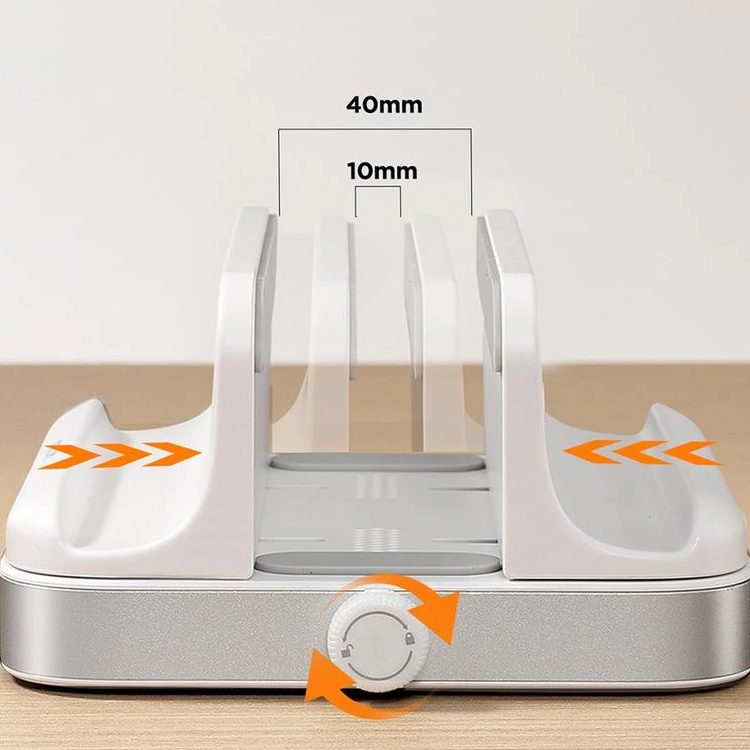 Soporte vertical Notebook Macbook ajustable escritorio - Imagen 3