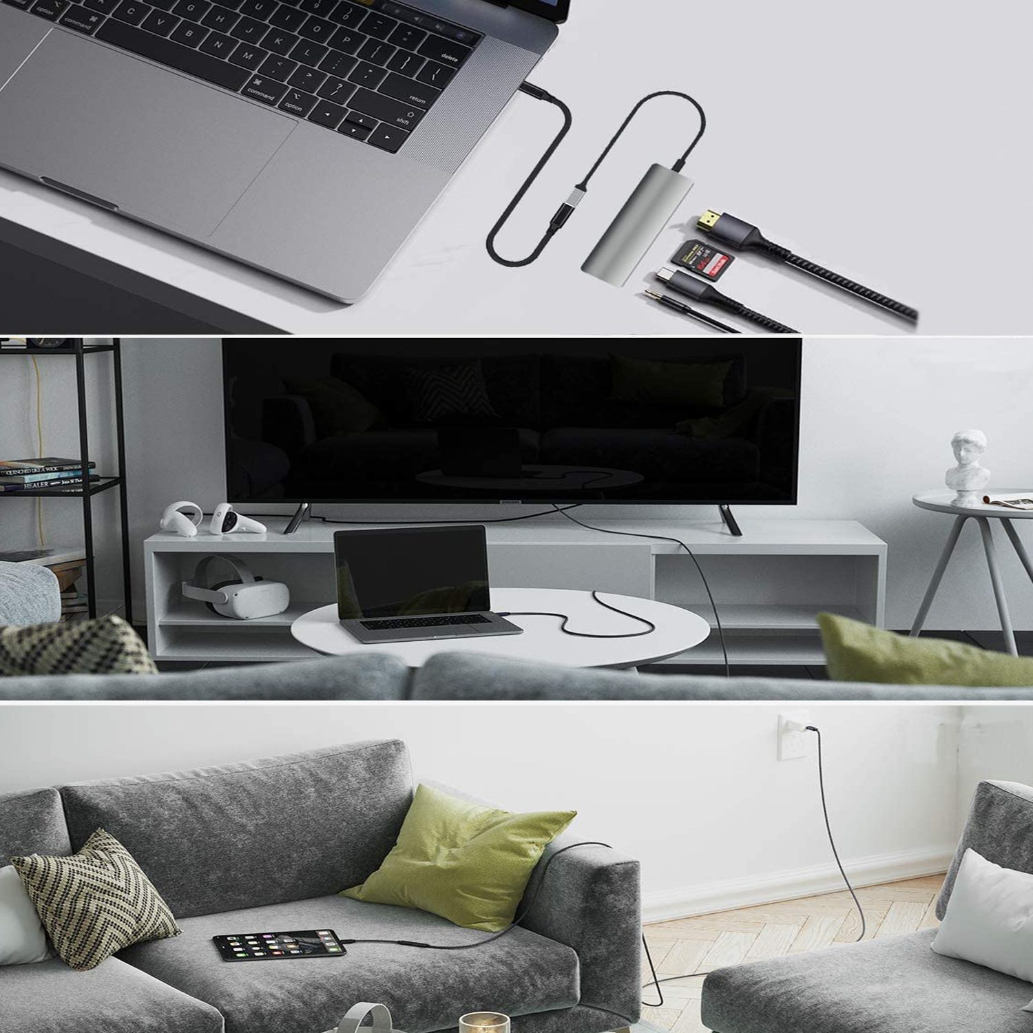 Cable extensión USB C de 1.8 mts macho hembra - Imagen 4