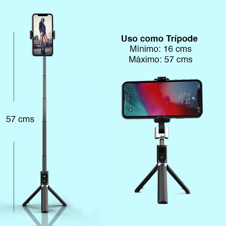 Palo Selfie Tripode Bluetooth celular iPhone Android P70 - Imagen 6