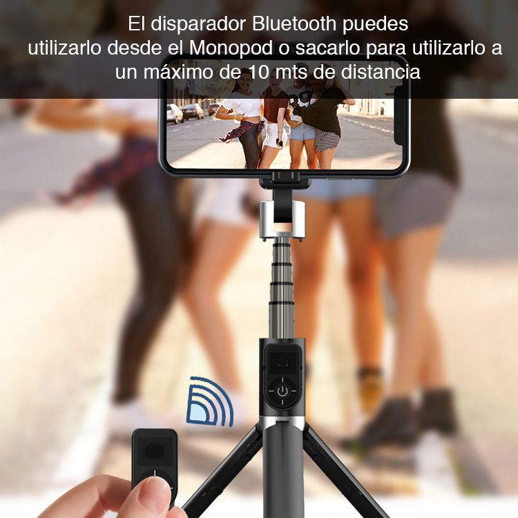 Palo Selfie Tripode Bluetooth celular iPhone Android P70 - Imagen 4