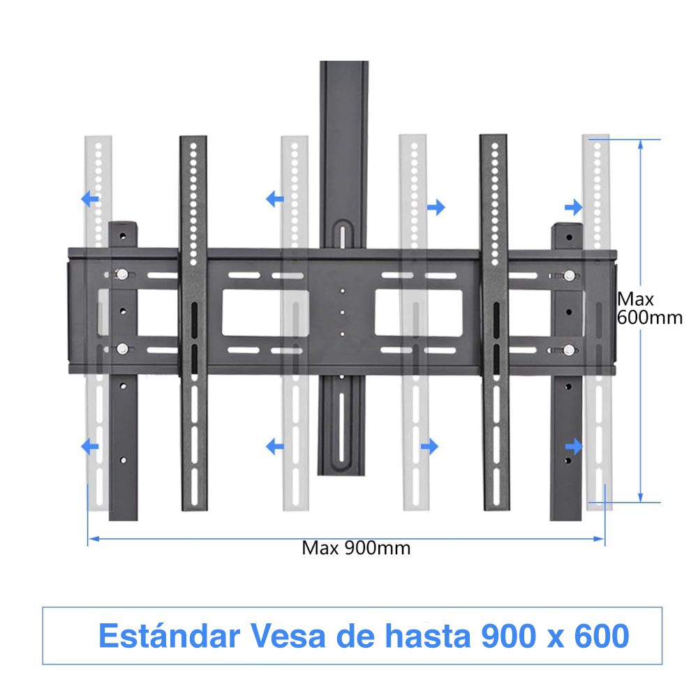 Soporte TV 100 pulgadas con ruedas Pedestal Móvil - Imagen 6