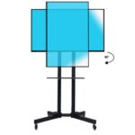 Soporte TV vertical con ruedas con ruedas 65" - Imagen 7