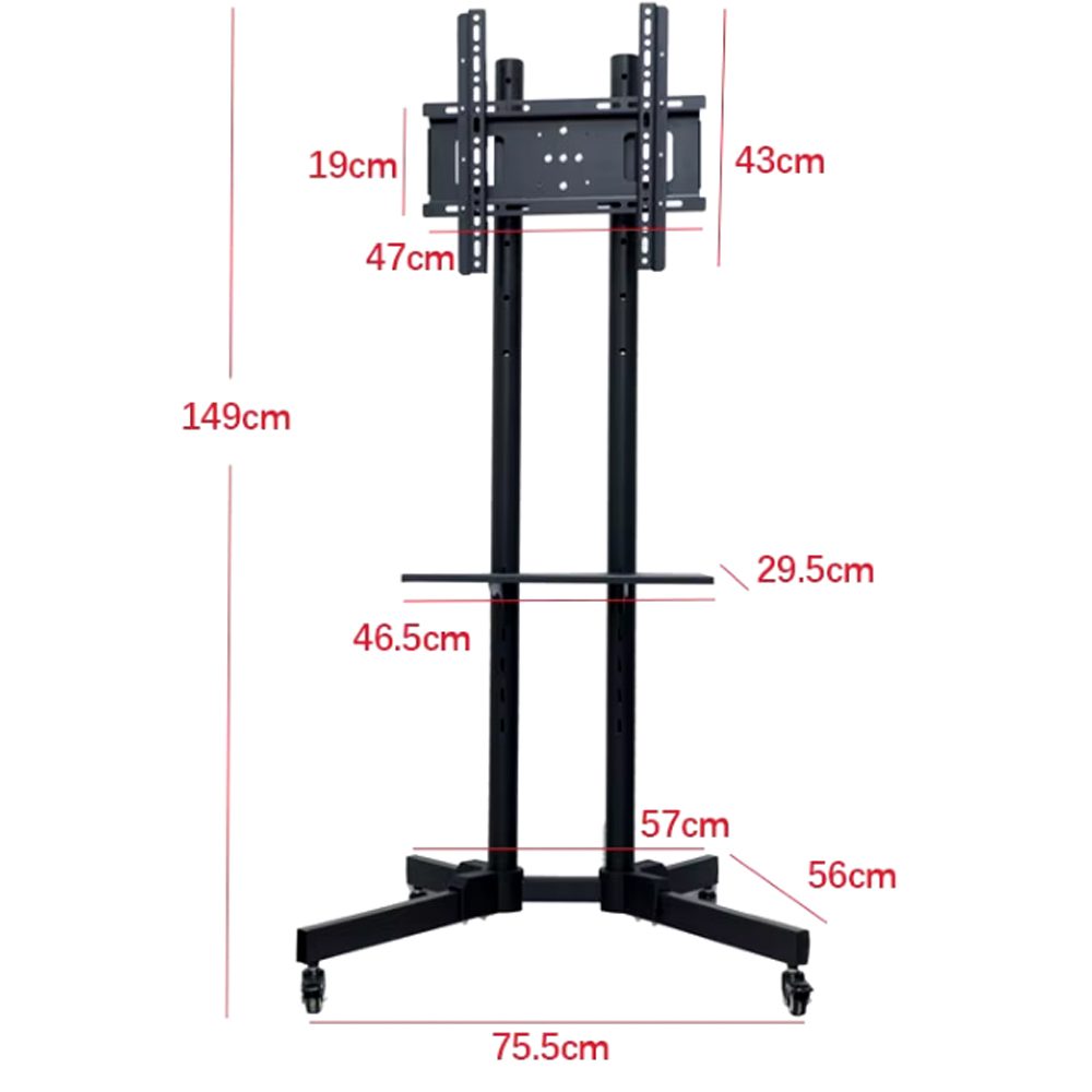 Soporte TV vertical con ruedas con ruedas 65" - Imagen 2