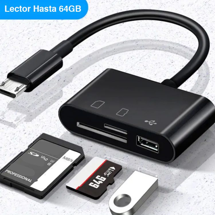 Lector USB C tarjetas SD Micro SD y Pendrive - Imagen 3