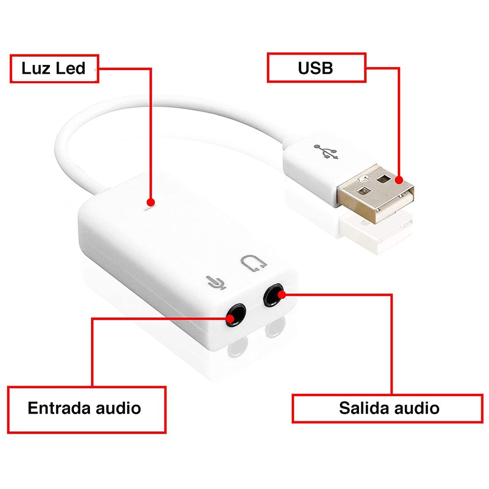 Tarjeta De Sonido USB Interfaz audio USB - Imagen 6
