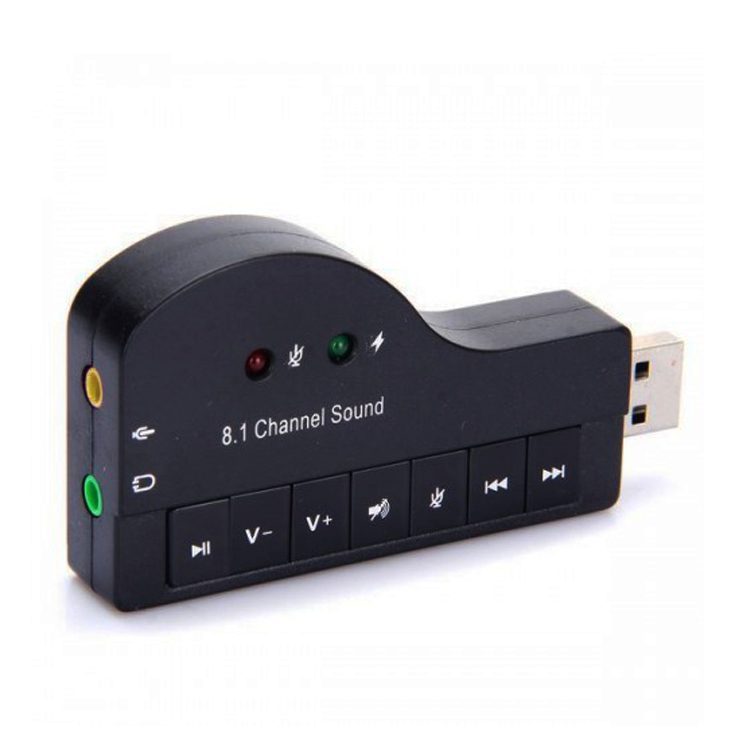 Tarjeta de sonido Audio USB Micrófono Audífonos 8.1ch - Imagen 2