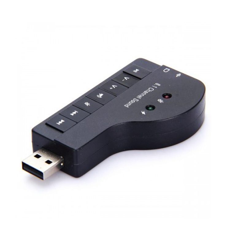 Tarjeta de sonido Audio USB Micrófono Audífonos 8.1ch - Imagen 3