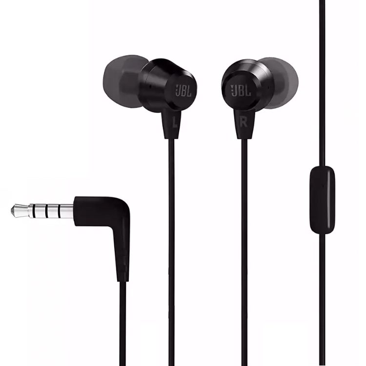 Audífonos-manos-libres-JBL-C50HI-in-ear-Negros Audífonos manos libres JBL C50HI in-ear Negros - Imagen 1
