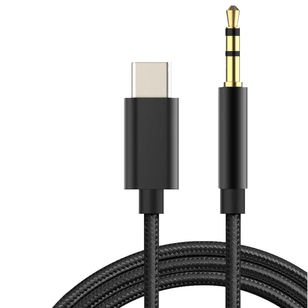 Cable-de-audio-auxiliar-3.5mm-a-USB-C- Cable auxiliar a USB C