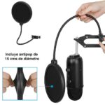 Brazo micrófono Hyperx Quadcast con antipop y aro led - Imagen 4