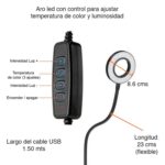 Brazo micrófono Hyperx Quadcast con antipop y aro led - Imagen 6