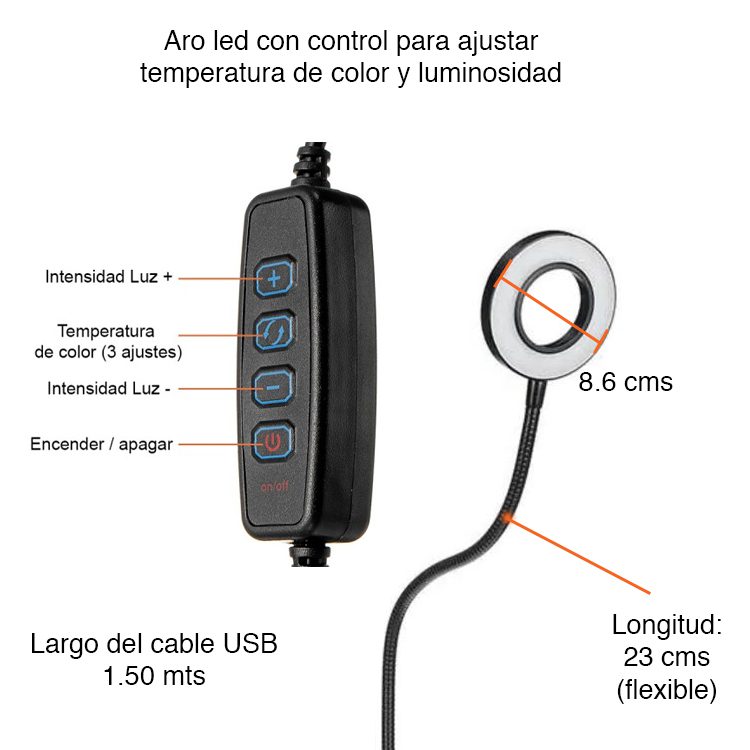 Brazo micrófono Hyperx Quadcast con antipop y aro led - Imagen 6