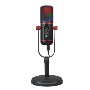 Micrófono condensador USB RGB Podcast y Lives
