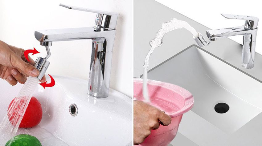 Extensor llave Grifo Giratorio agua pulverizador - Imagen 2