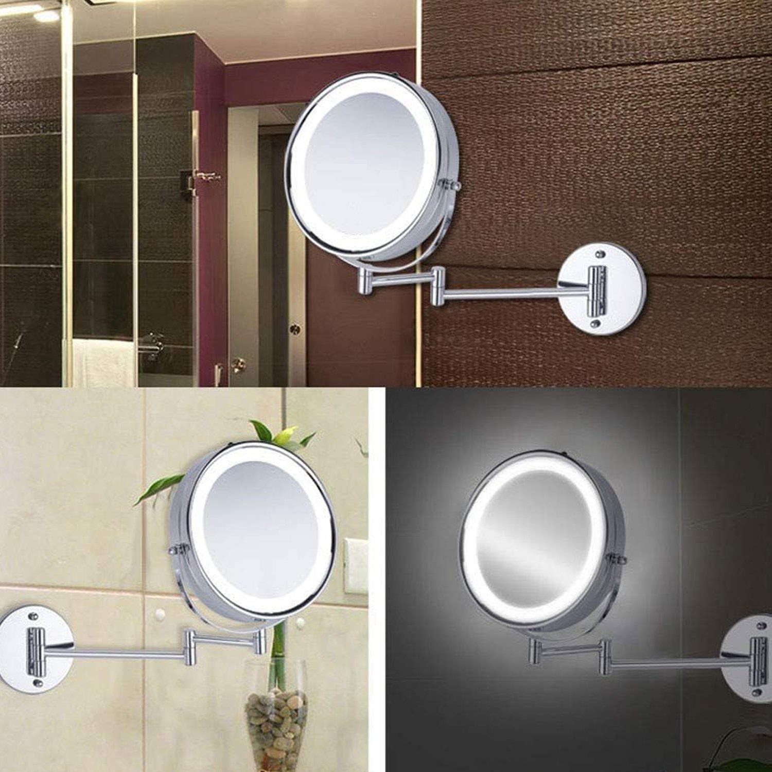 Espejo Led Baño Cosmético con Luz Articulado Abatible - Imagen 8