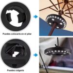 Luz para quitasol led sombrilla exterior terraza - Imagen 2